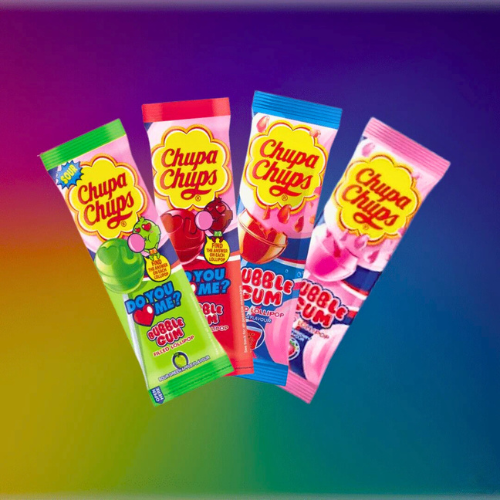 Chupa Chups Bubble Gum Lolipop | Pack of 4 Flavours | Snack Pause India